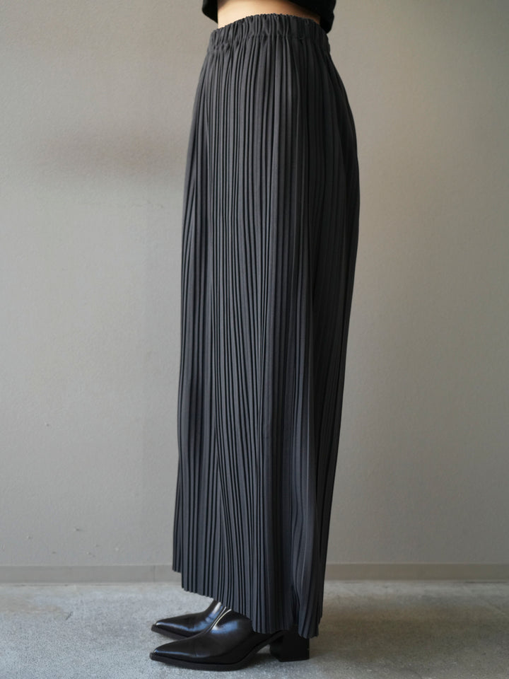 [予約]プリーツIラインスカート/charcoal