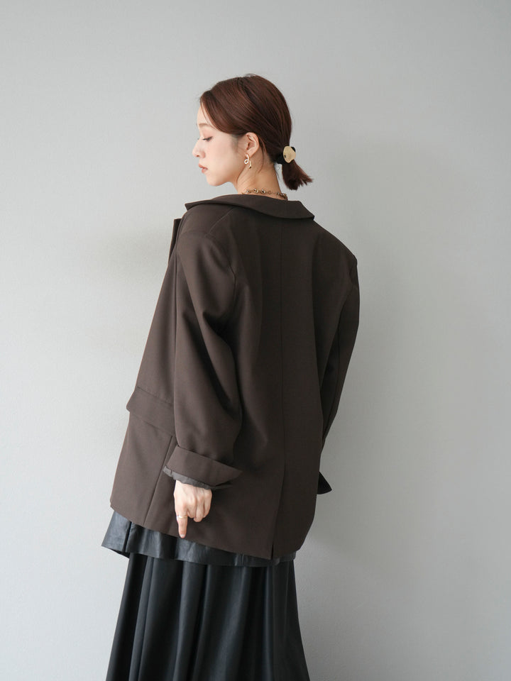 [予約]エステルオーバーテーラードジャケット/ブラウン