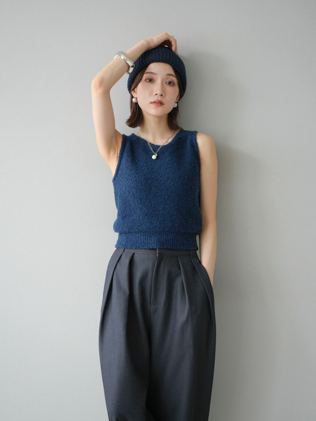 [予約]ニットビーニー/ブラック