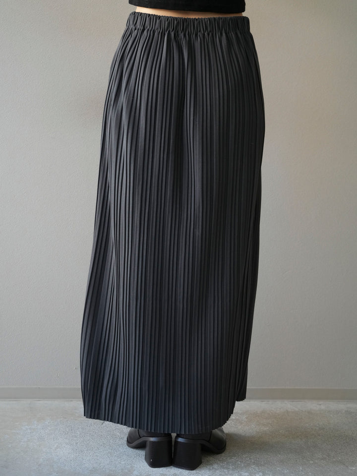 [予約]プリーツIラインスカート/charcoal
