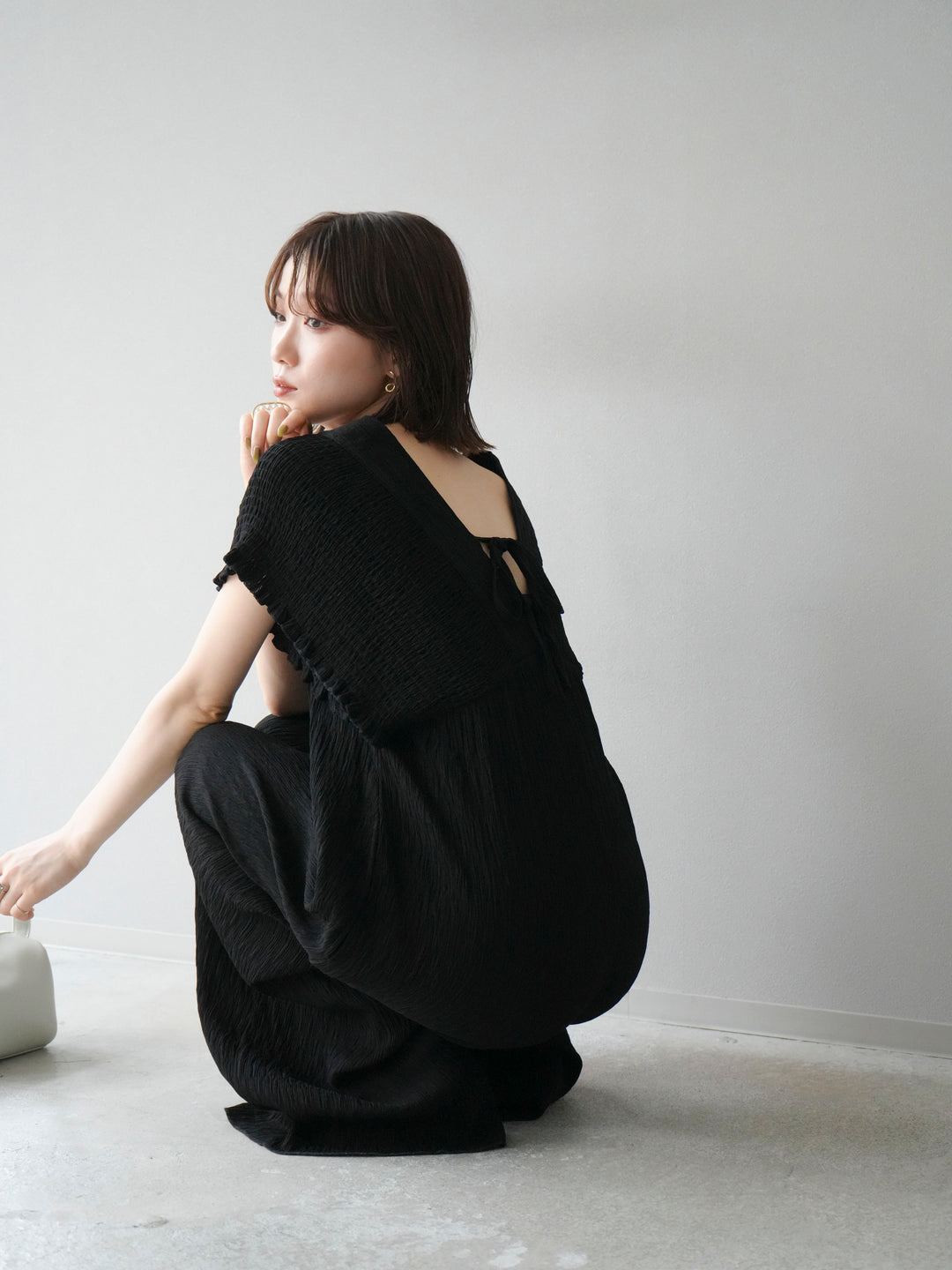 [SET]楊柳シャーリングサロペット+楊柳シャーリングサロペット(2set)