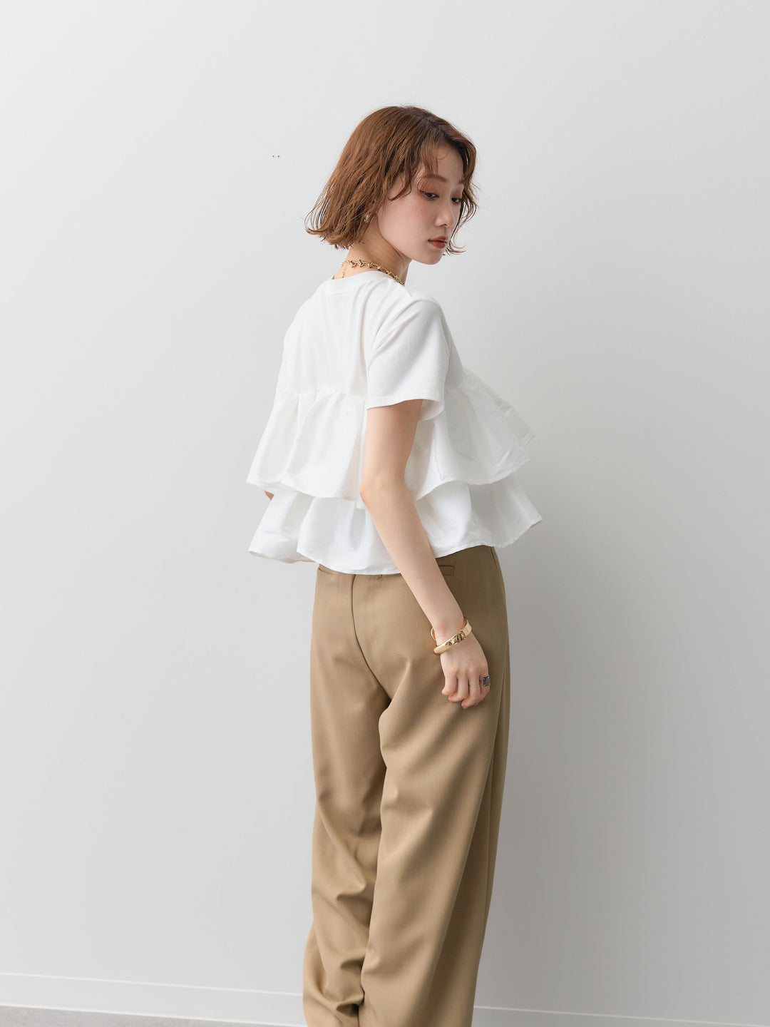 [SET]フリルティアードTEE+選べるアクセセット(2set)