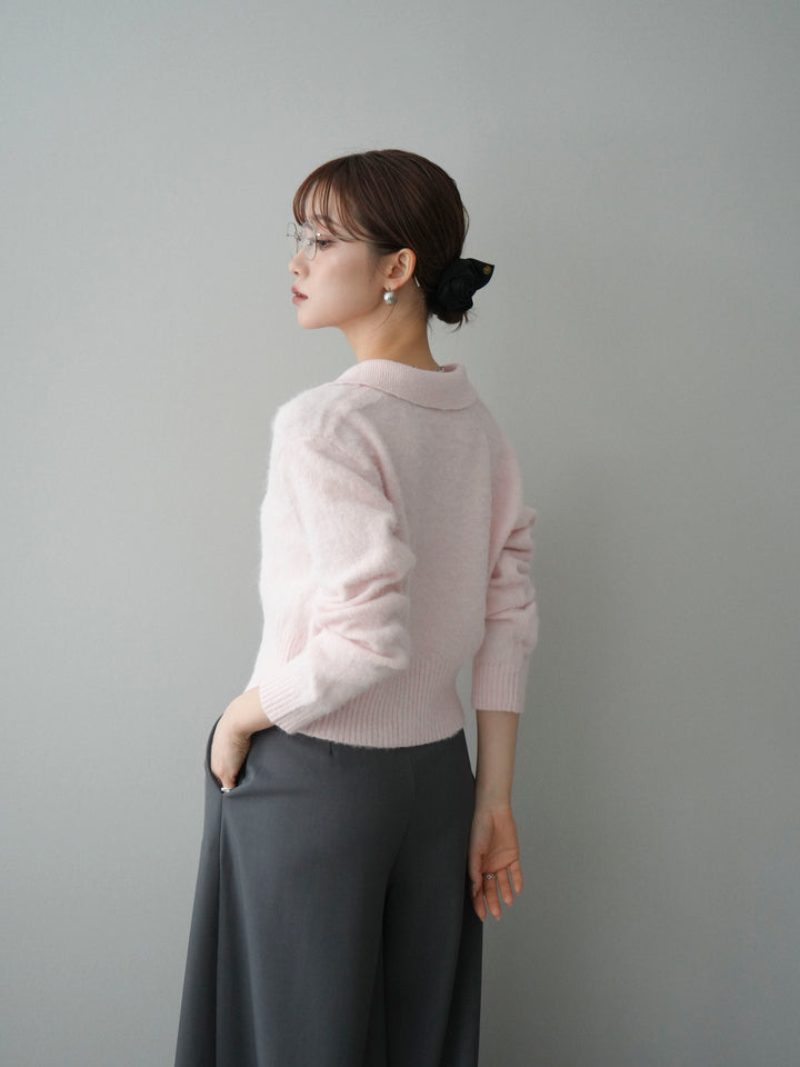 [SET]モヘア衿付きボタンプルオーバー+モヘア衿付きボタンプルオーバー(2set)