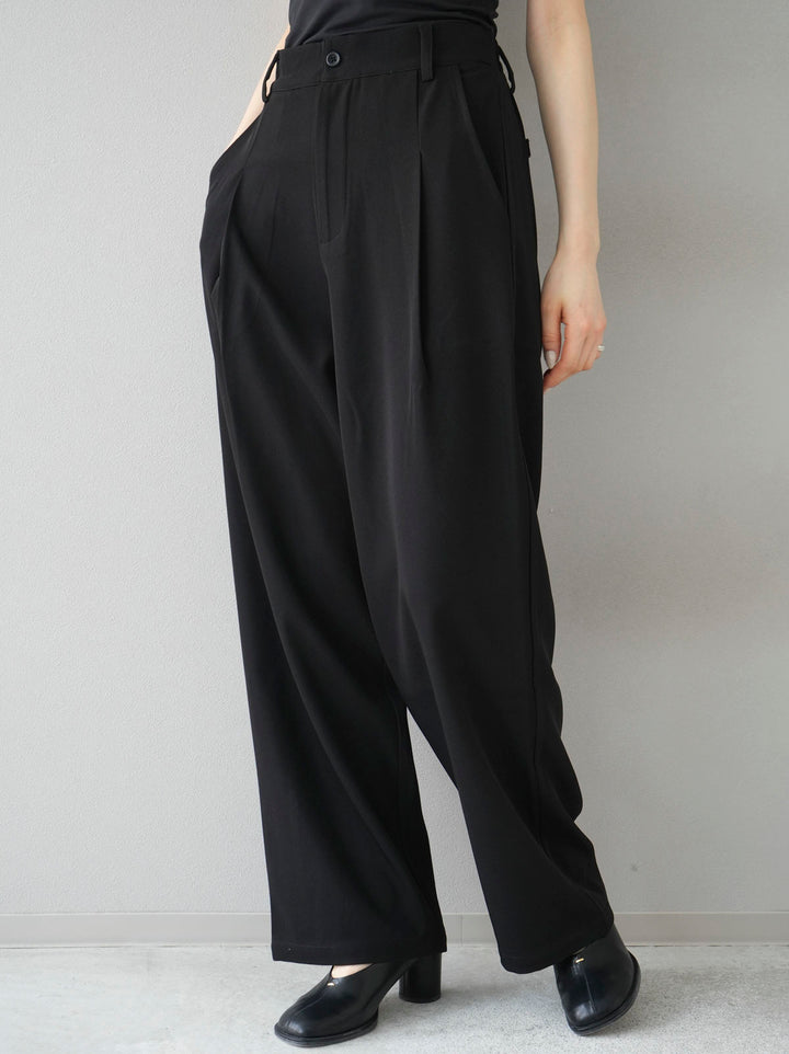 [Pre-order] One-tuck wide pants/black