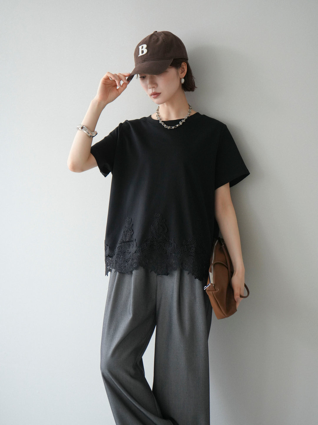 [予約]レースコンビボックスTEE/black