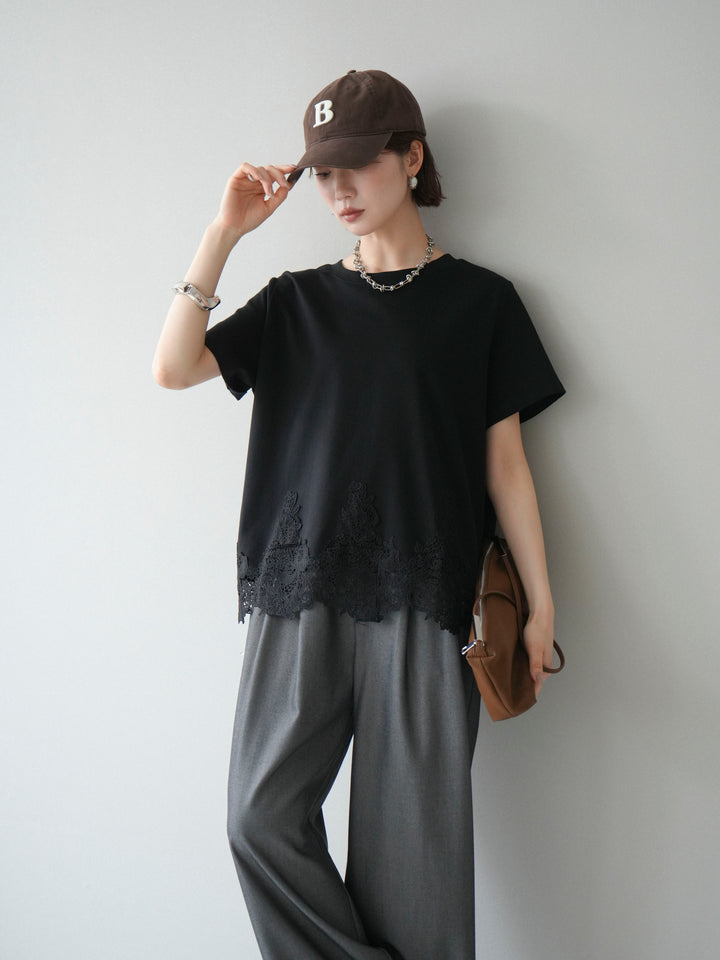 [予約]レースコンビボックスTEE/black