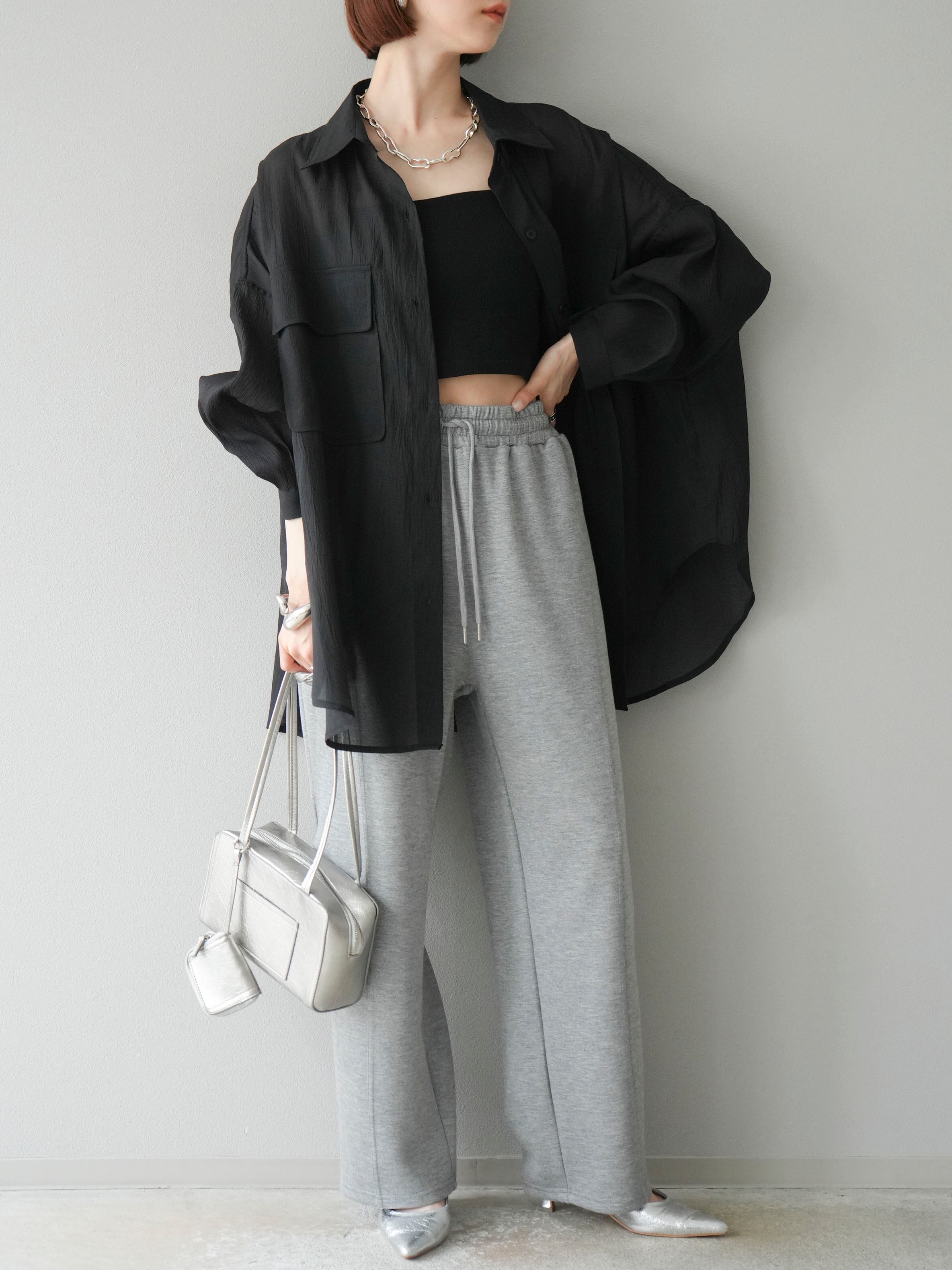 予約]ライトポンチカーブパンツ/グレー – Lumier