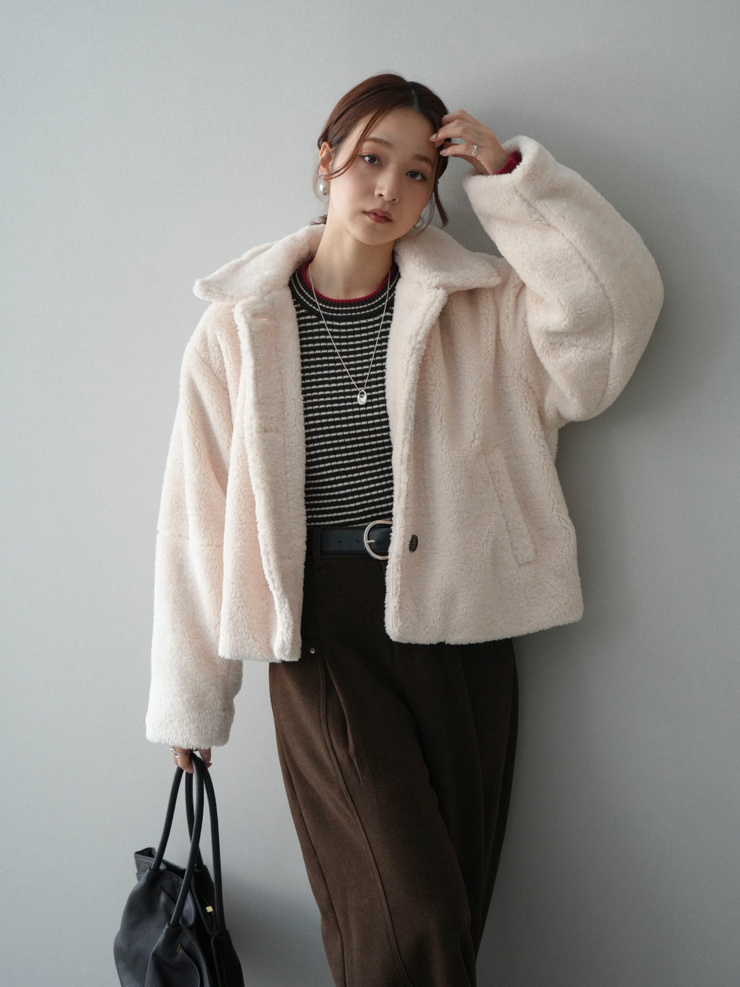 [SET]エコファーステンカラージャケット+エコファーステンカラージャケット(2set)