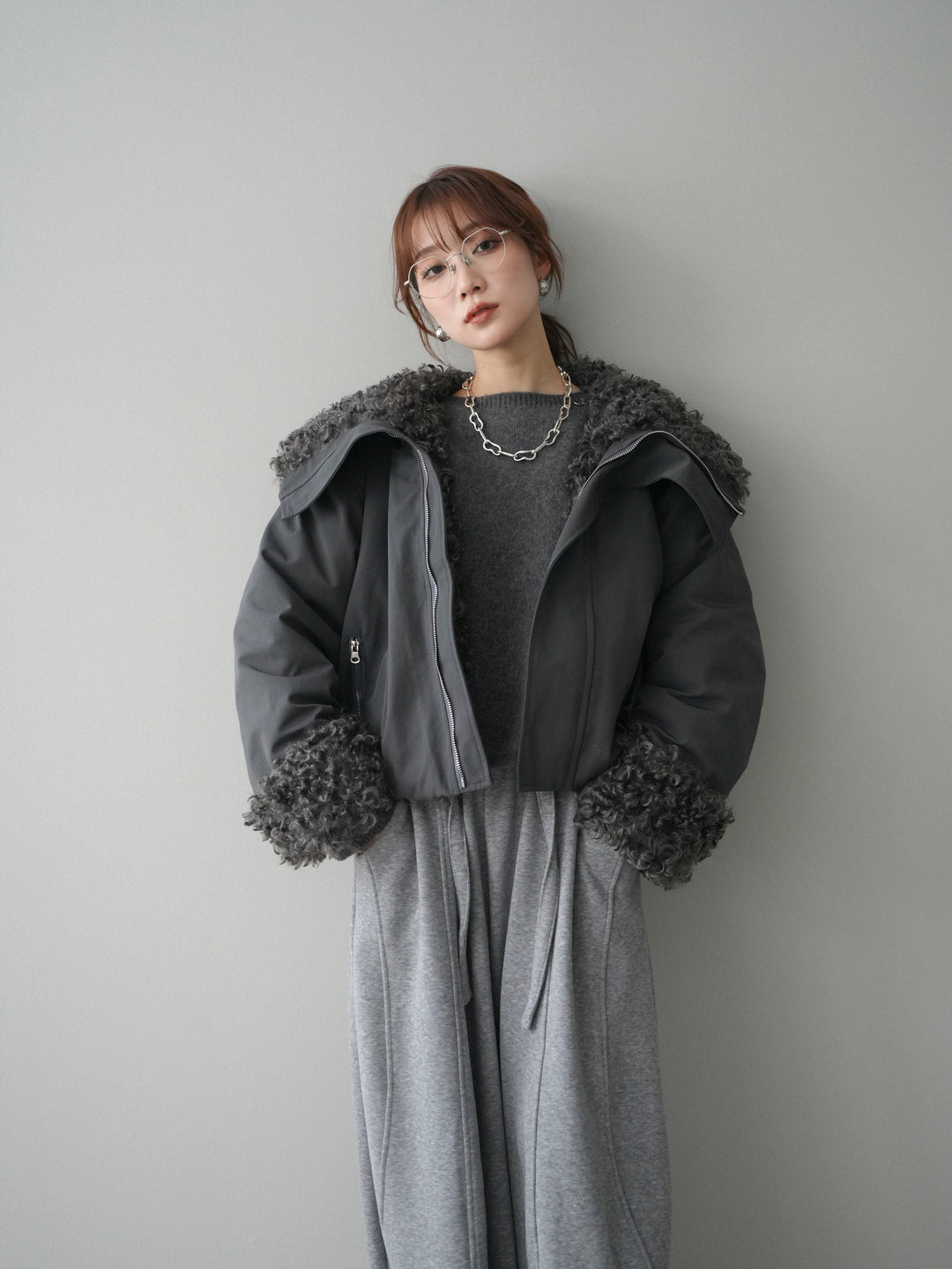 [予約]プードルファーダウンジャケット/charcoal