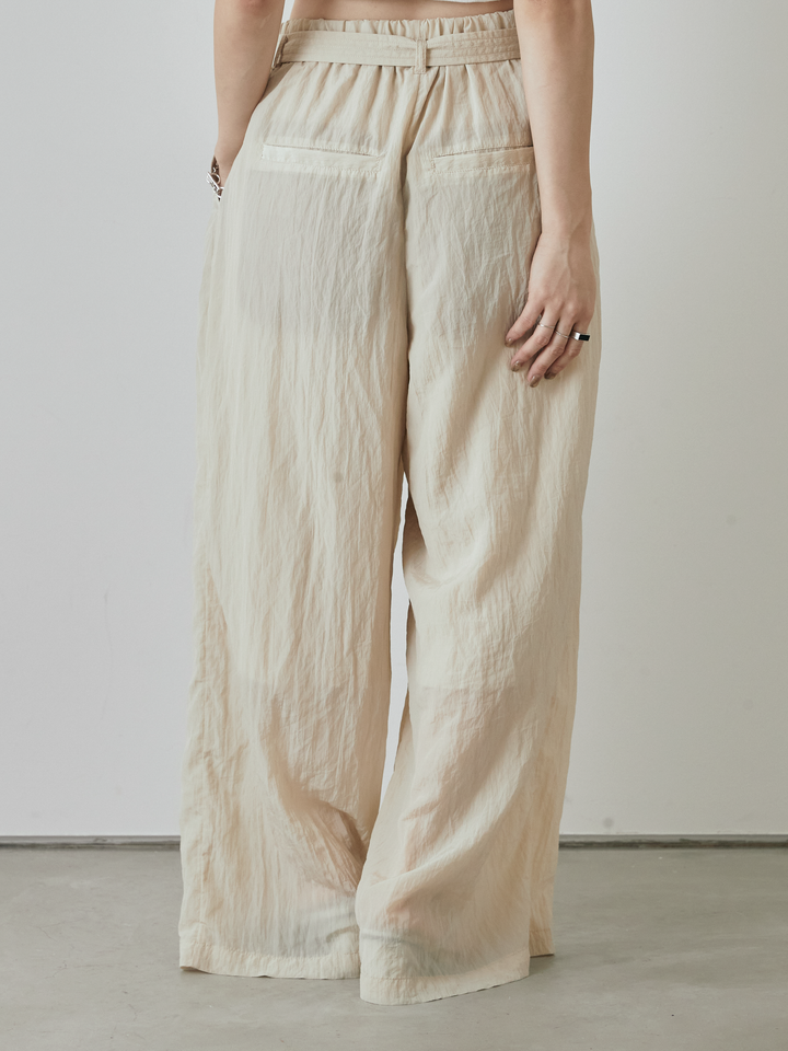 [予約]ナイロンワッシャーイージーパンツ/クリーム