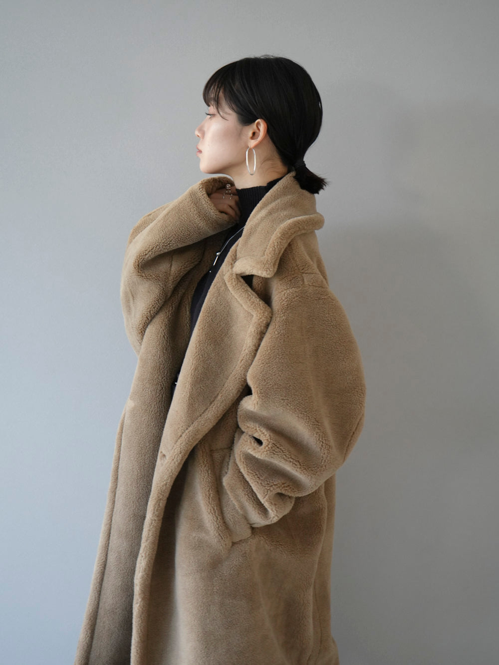 予約】ボアミドルコート/モカ – Lumier