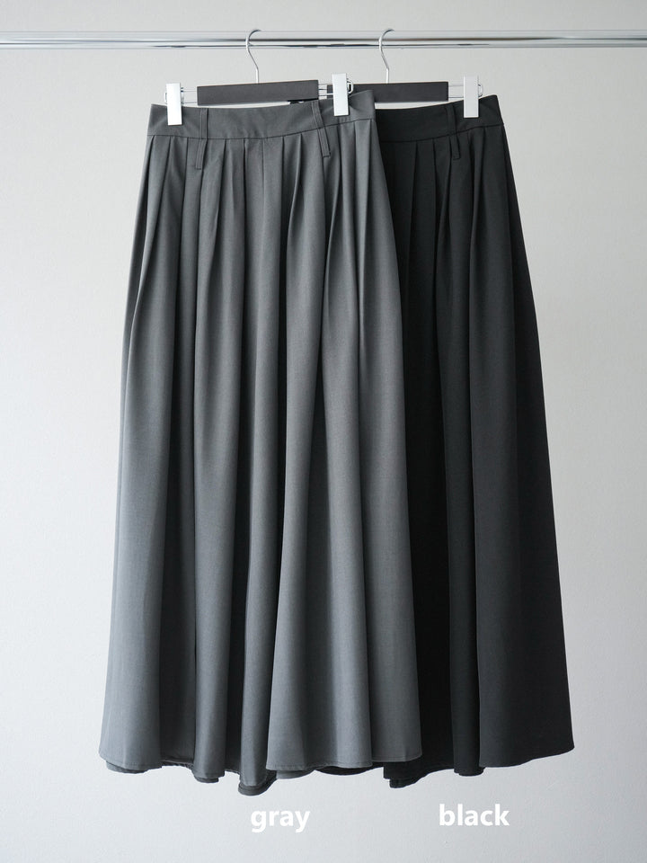 [SET]シアージャガードトップス+エステルプリーツスリットスカート(2set)