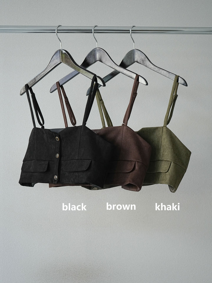 [SET]スウェードビスチェ+スウェードIラインスカート(2set)