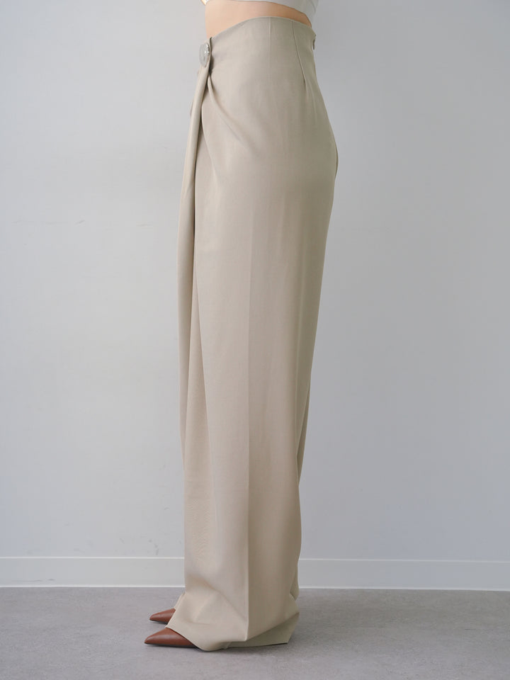 [予約]シルバーモチーフドレープパンツ/beige