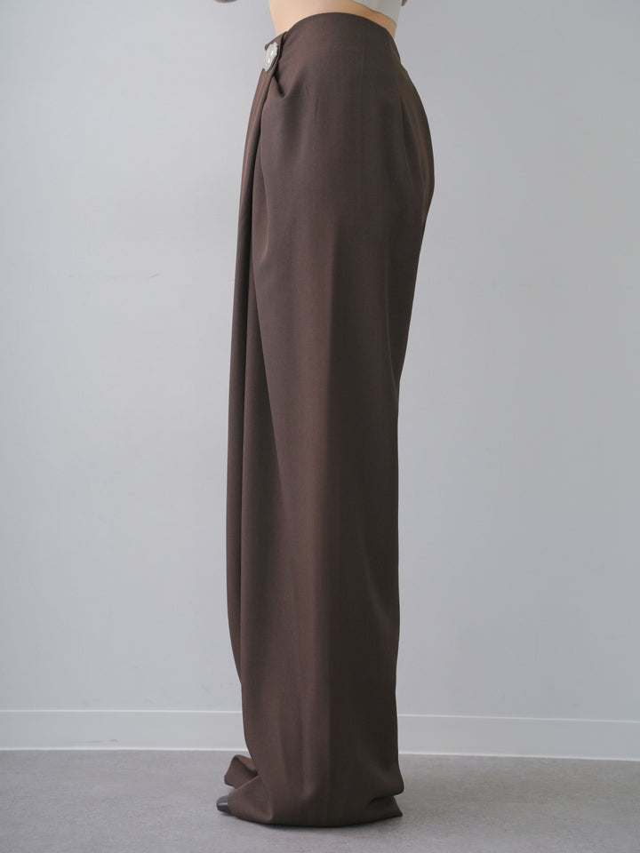 [予約]シルバーモチーフドレープパンツ/brown