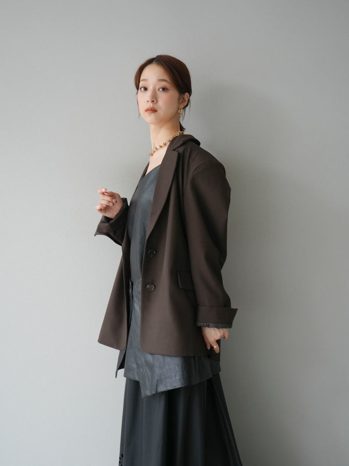 [予約]エステルオーバーテーラードジャケット/ブラウン