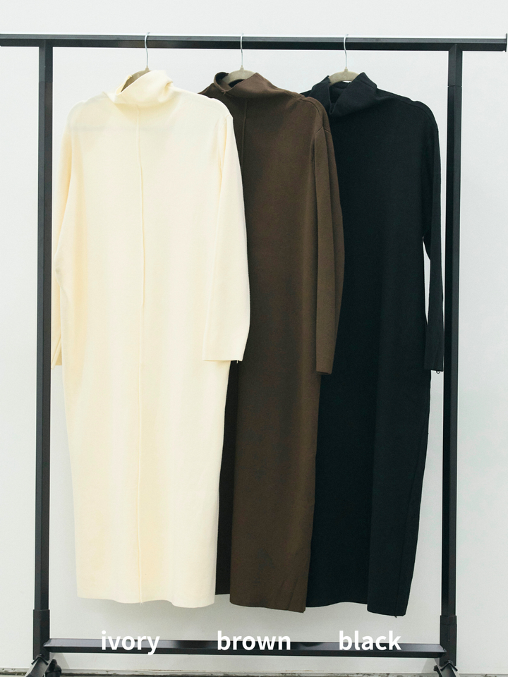 【Allure】[SET]ボトルネックルーズニットワンピース+ボトルネックルーズニットワンピース(2set)