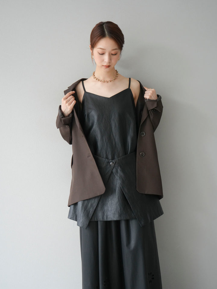 [予約]エステルオーバーテーラードジャケット/ブラウン