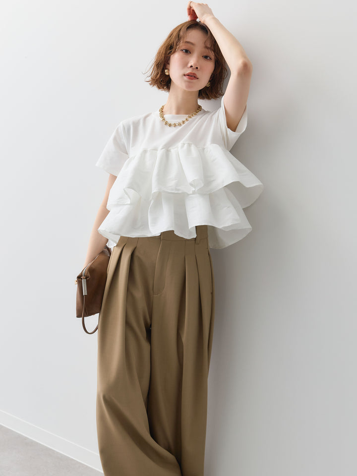 [SET]フリルティアードTEE+選べるアクセセット(2set)