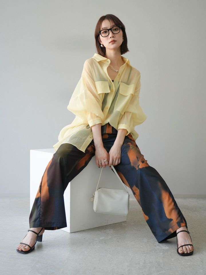 [予約]BIGポケットオーバーシアーシャツ/ライトイエロー