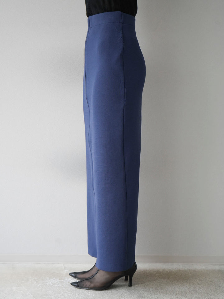 [予約]フロントジップニットタイトスカート/ネイビー