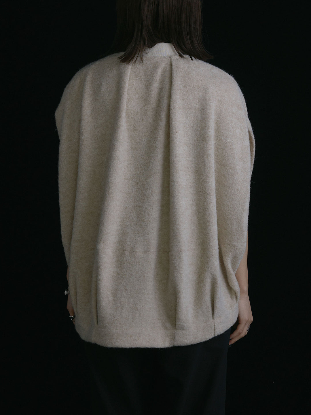 [予約]ウール混コクーンブルゾン/ベージュ