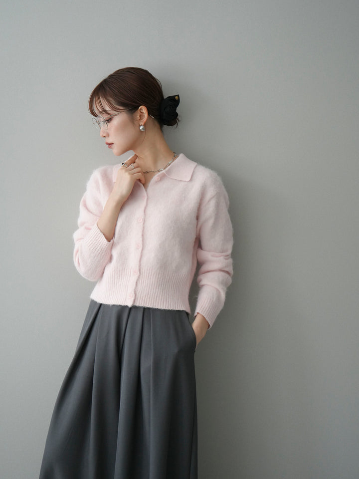 [SET]モヘア衿付きボタンプルオーバー+選べるアクセセット(2set)