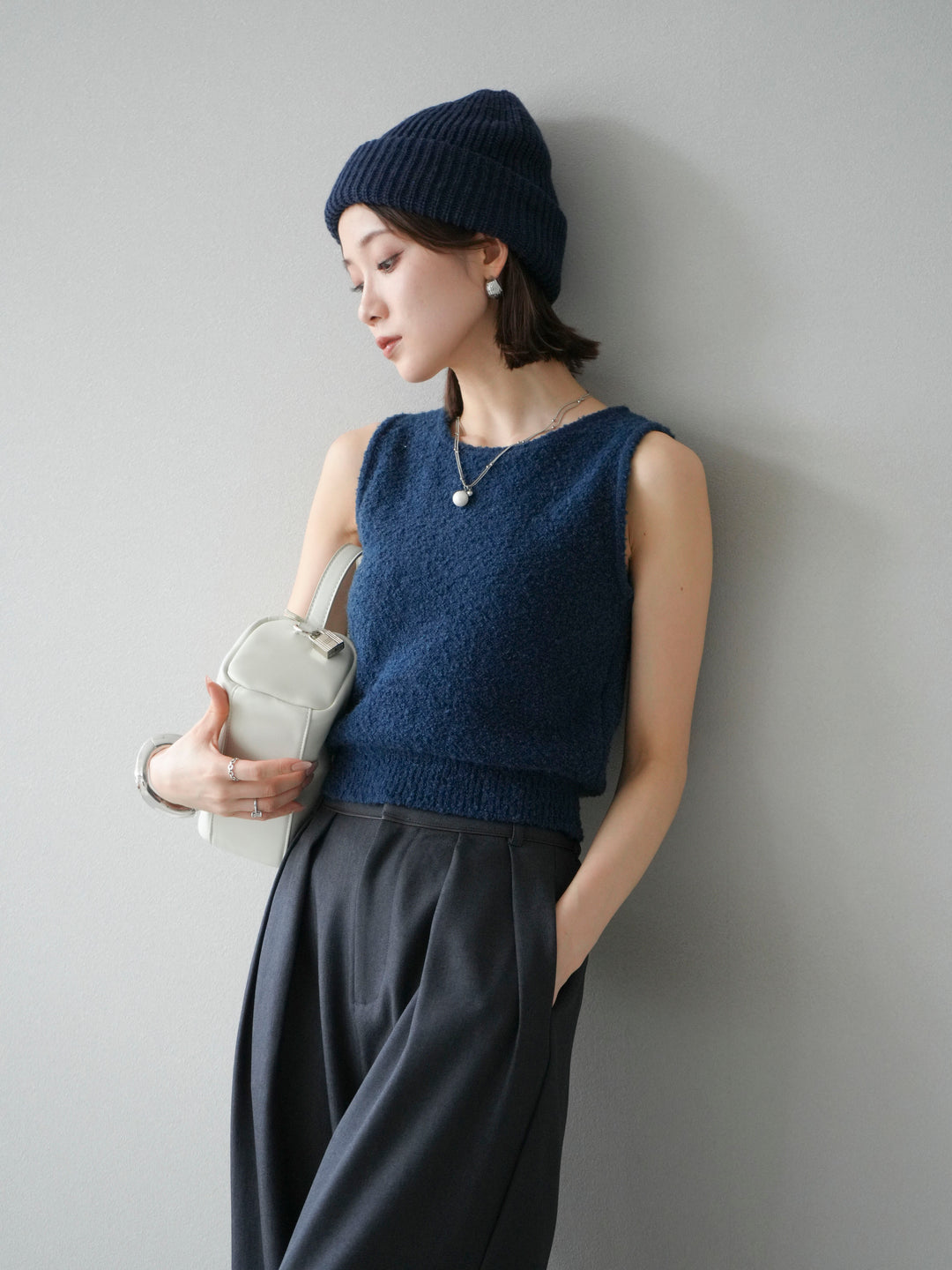 [予約]ニットビーニー/ブラック