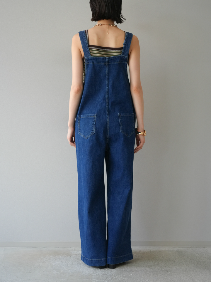 【預購】彈性牛仔寬褲/藍色