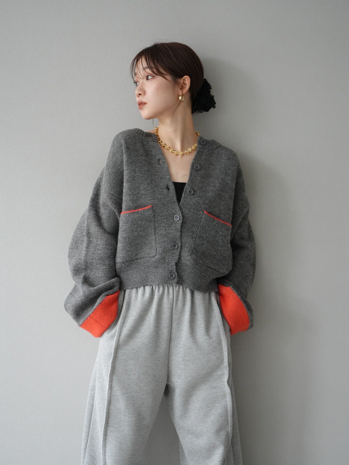 [SET]バイカラーオーバーニットカーディガン+バイカラーオーバーニットカーディガン(2set)