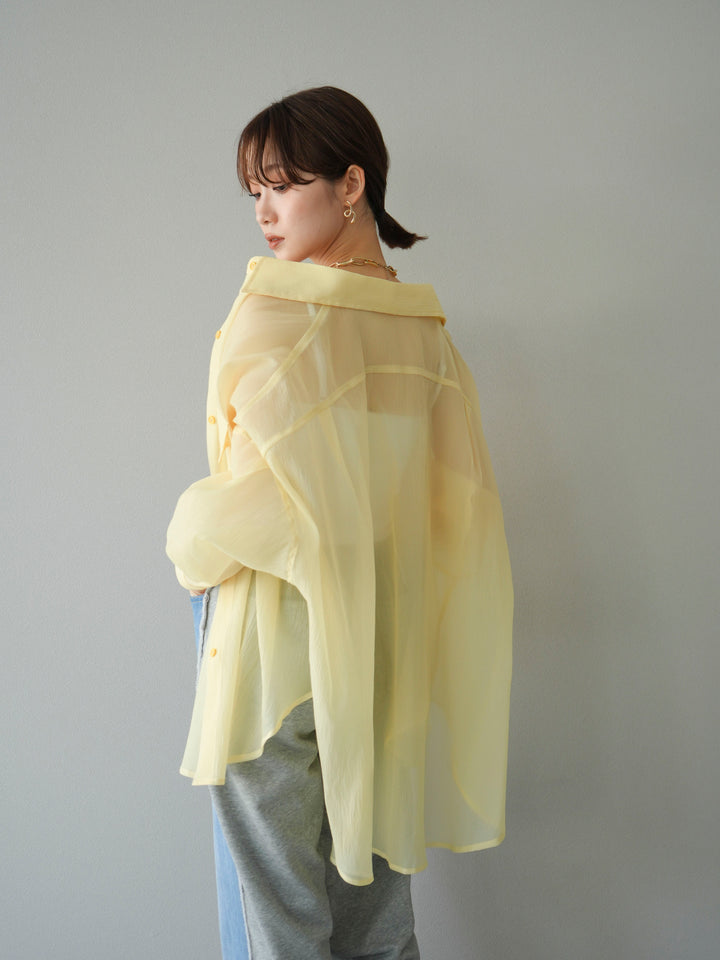 [予約]BIGポケットオーバーシアーシャツ/ライトイエロー
