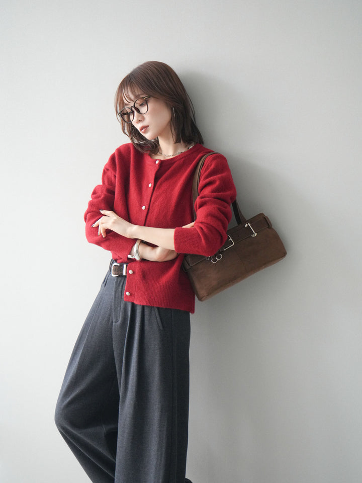 [SET]アンティークボタンニットカーディガン+選べるアクセセット(2set)