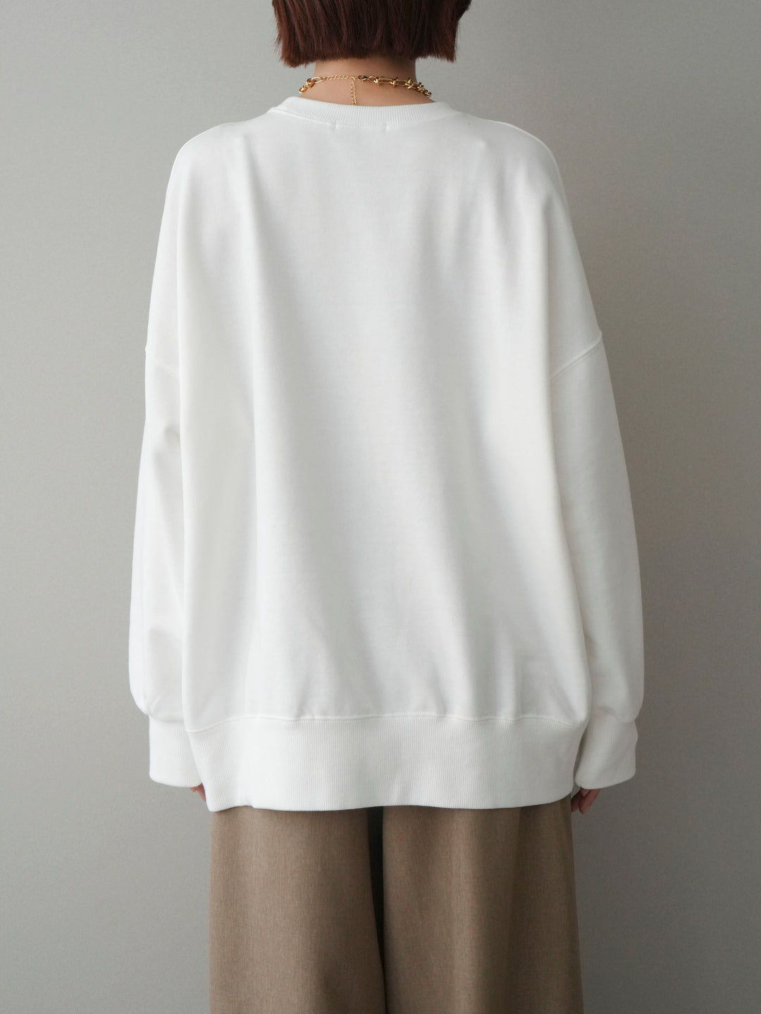 [予約]カレッジロゴ刺繍BIGスウェットプルオーバー/lightgray