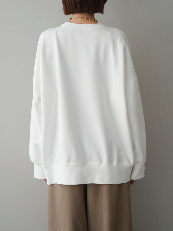 [予約]カレッジロゴ刺繍BIGスウェットプルオーバー/lightgray