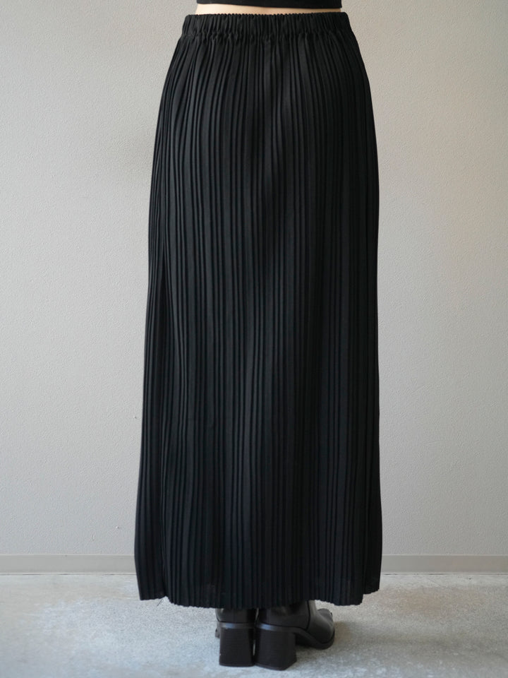 [予約]プリーツIラインスカート/black