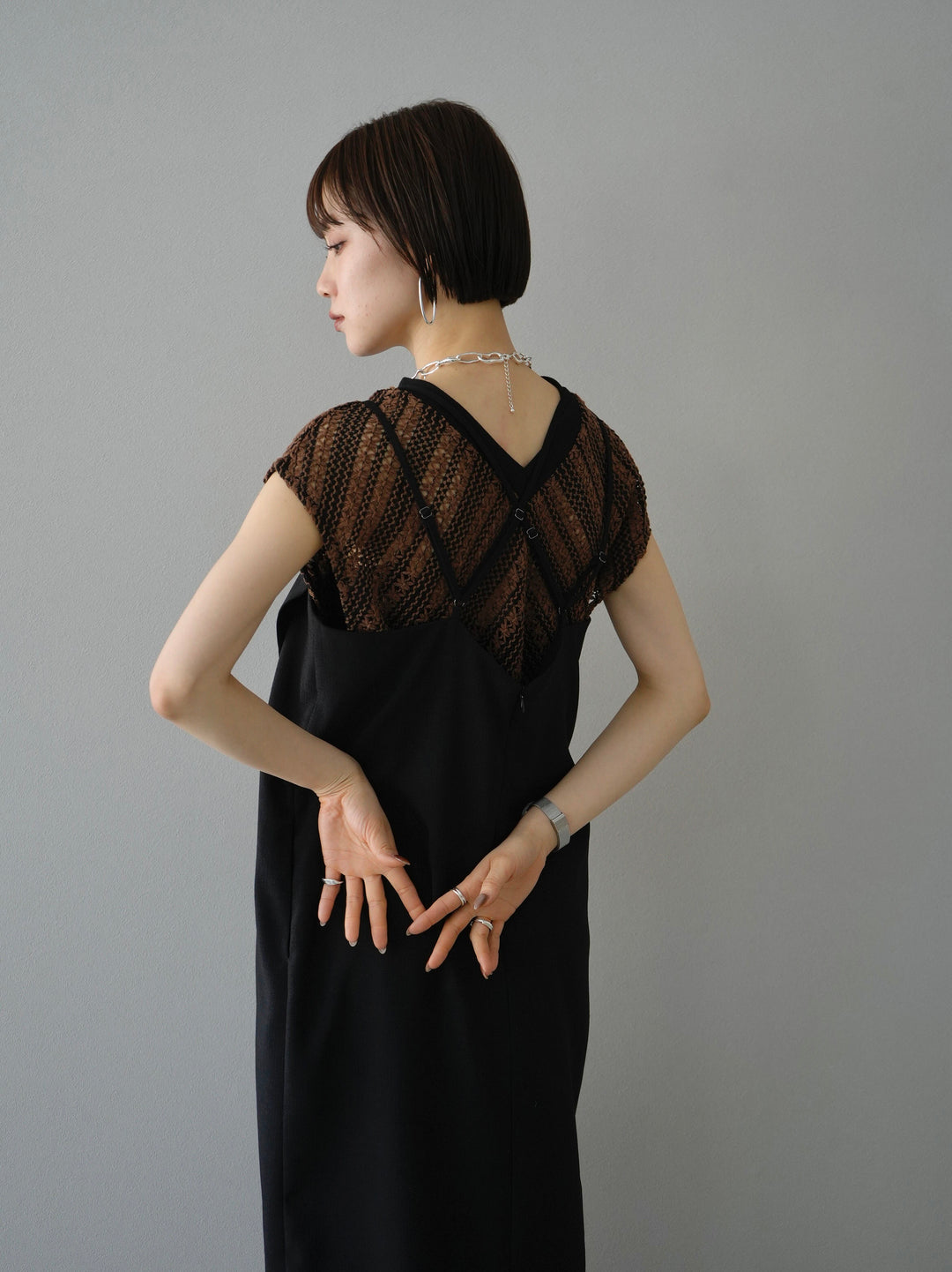 [Pre-order] Crochet sleeveless top/brown