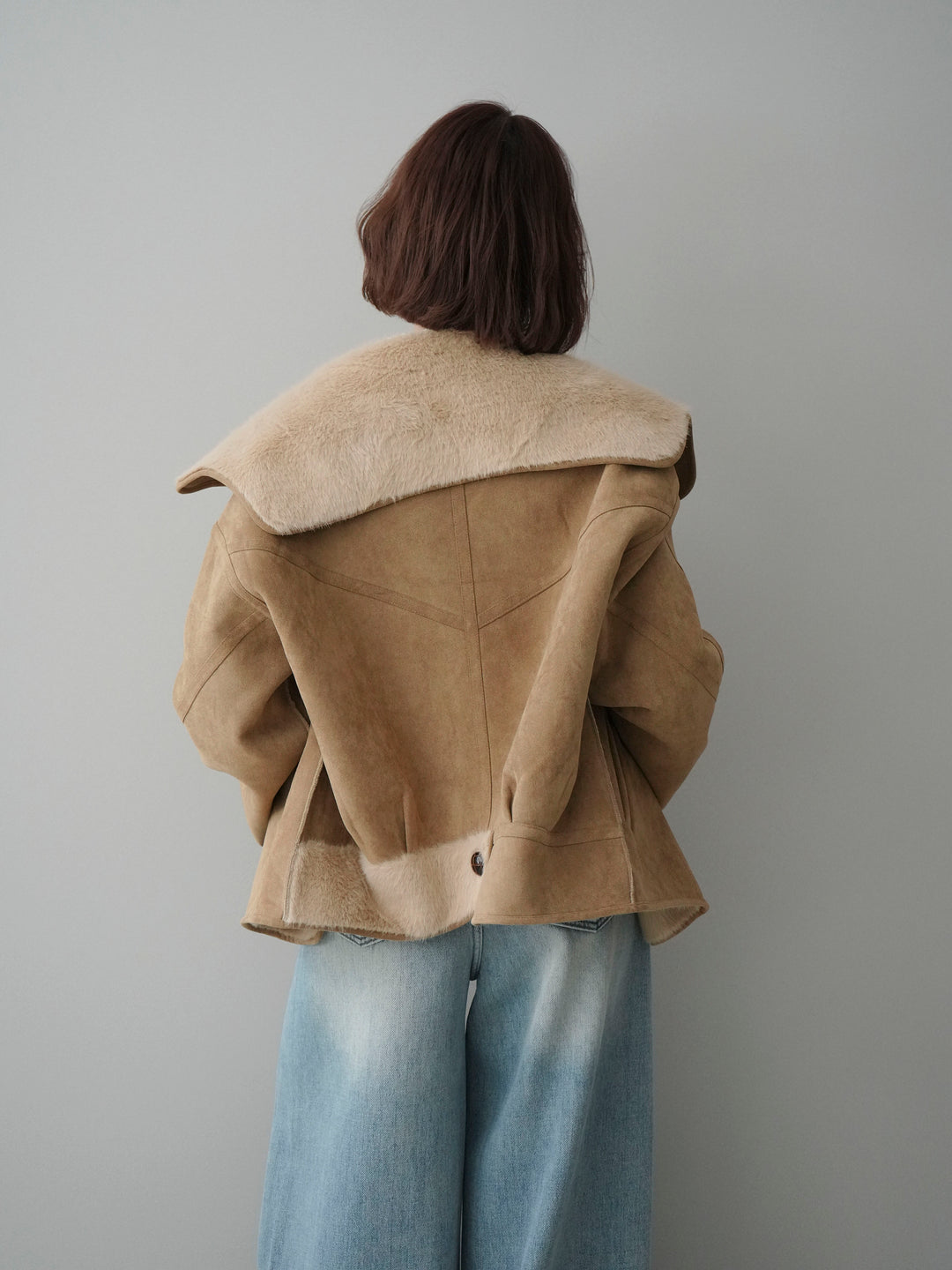 [予約]ムートンショートジャケット/beige