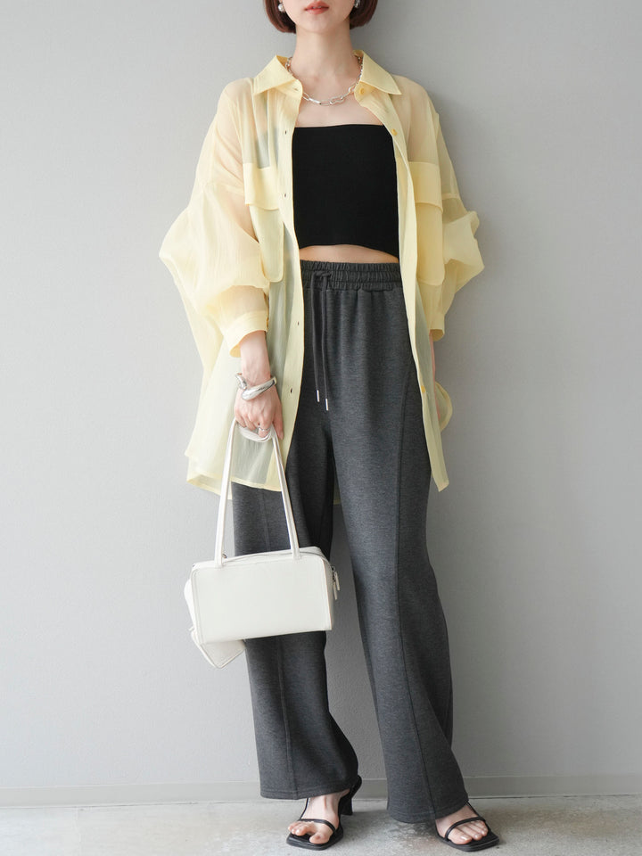 [預購] Light Punch Curve 褲子/炭灰色