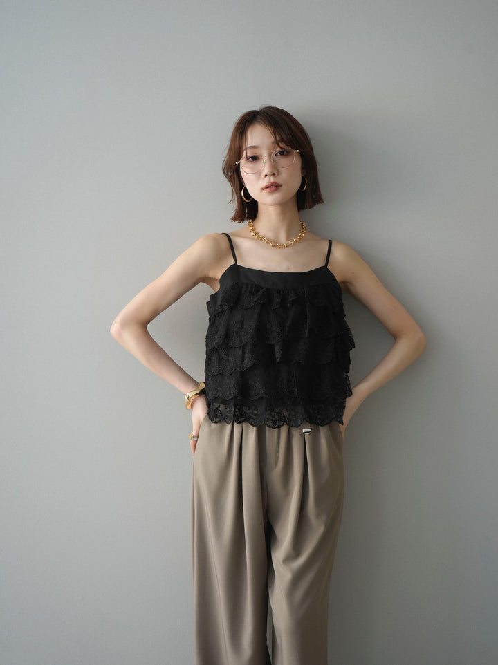 [SET]スカラップレースフリルキャミソール+選べるアクセセット(2set)