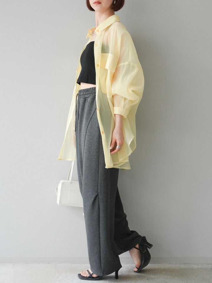 [預購] Light Punch Curve 褲子/炭灰色