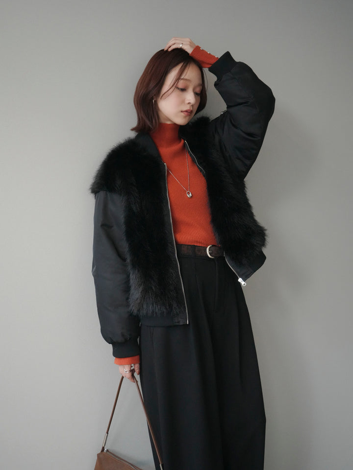 [預訂] 人造毛組合 MA-1/黑色