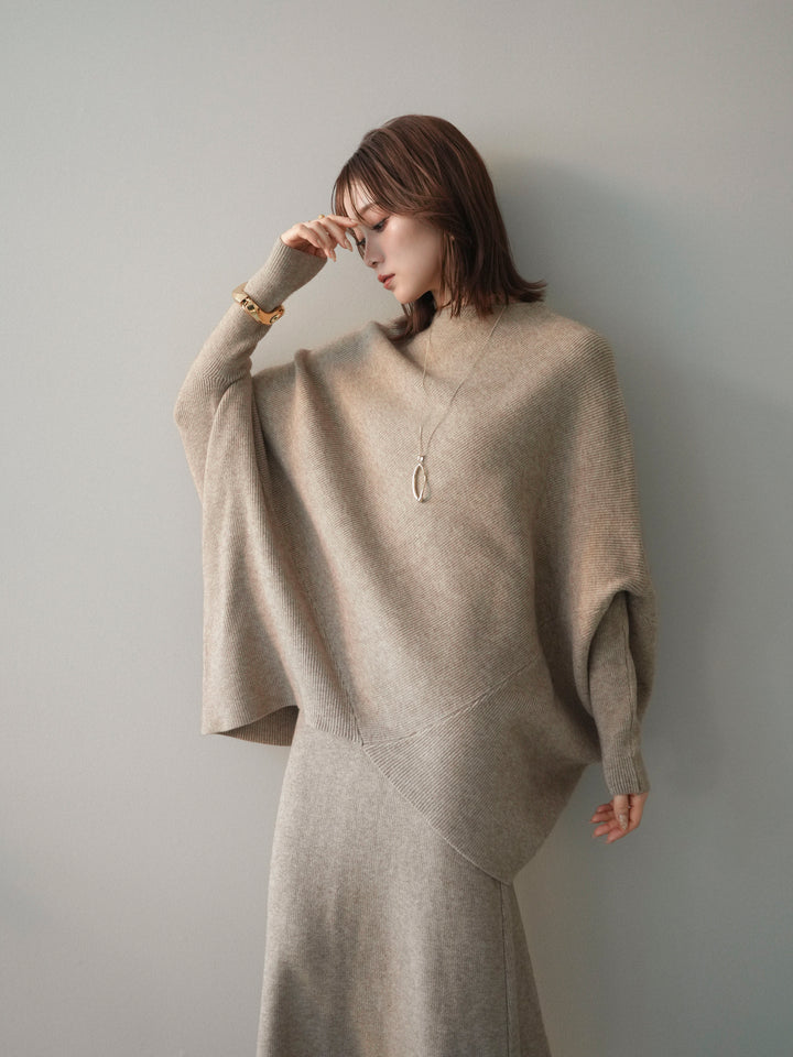 [SET]ウール混ドルマンニット&スカートSET UP+ウール混ドルマンニット&スカートSET UP(2set)