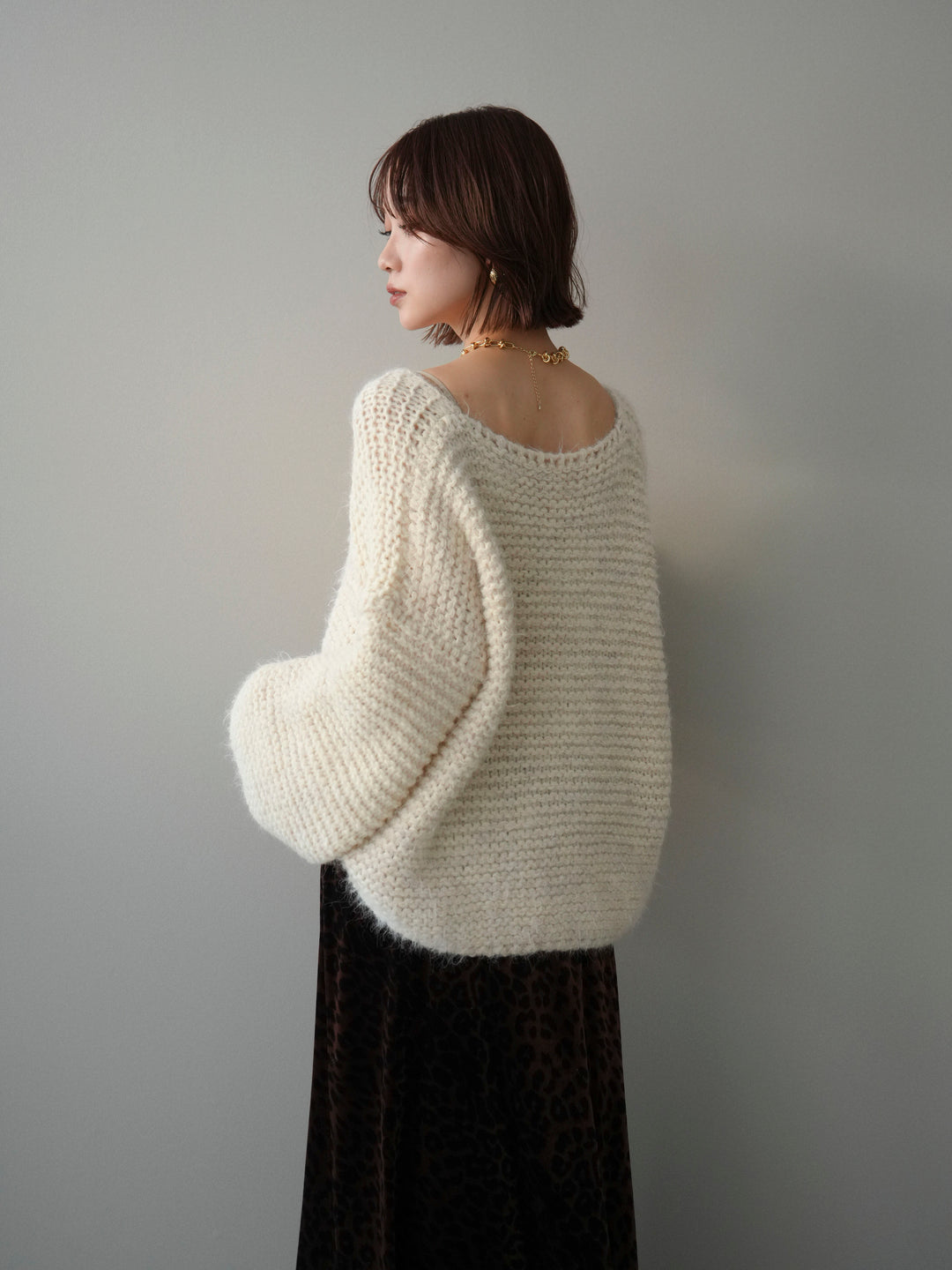 [SET]ワッフル編みシャギーニットプルオーバー+ワッフル編みシャギーニットプルオーバー(2set)