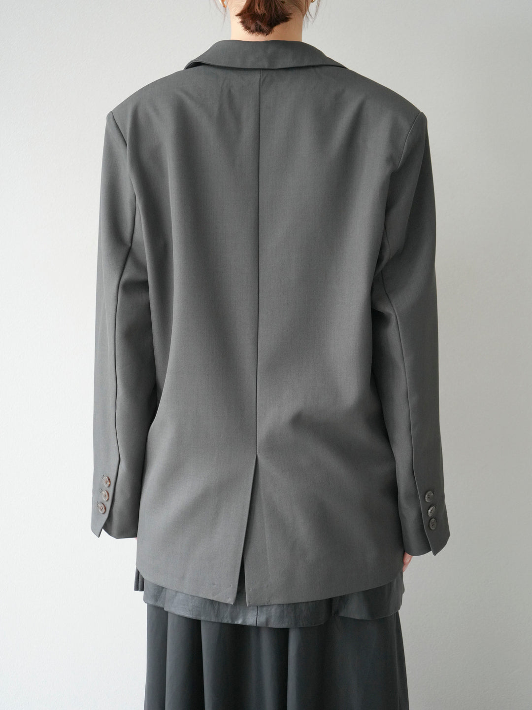 [予約]エステルオーバーテーラードジャケット/チャコール