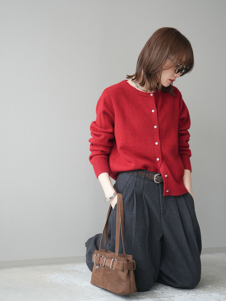 [SET]アンティークボタンニットカーディガン+アンティークボタンニットカーディガン(2set)