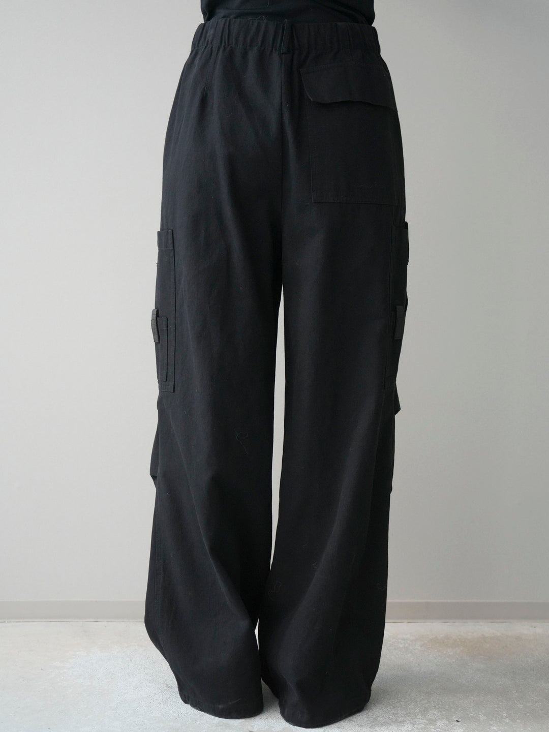 [予約]コットンタックループパンツ/black