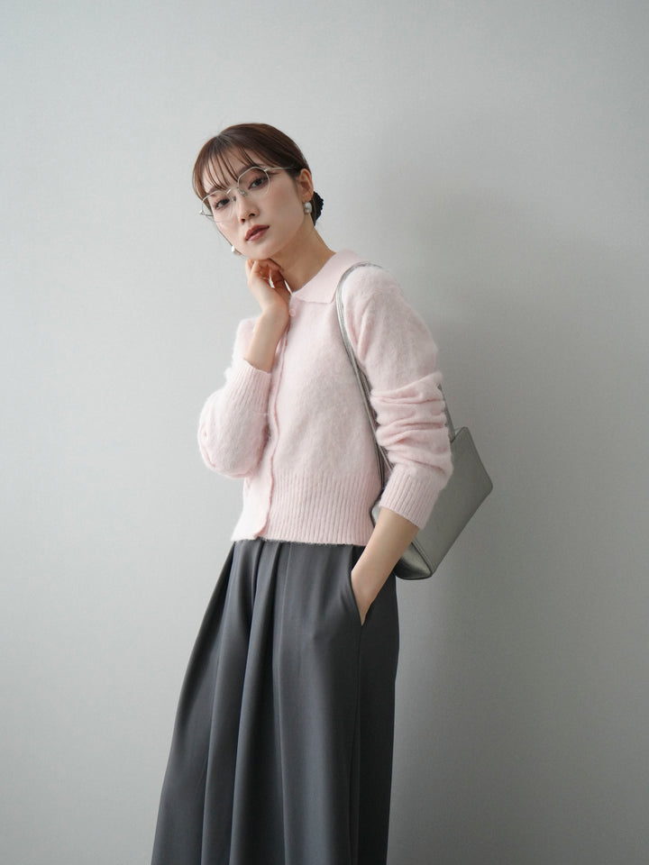 [SET]モヘア衿付きボタンプルオーバー+モヘア衿付きボタンプルオーバー(2set)