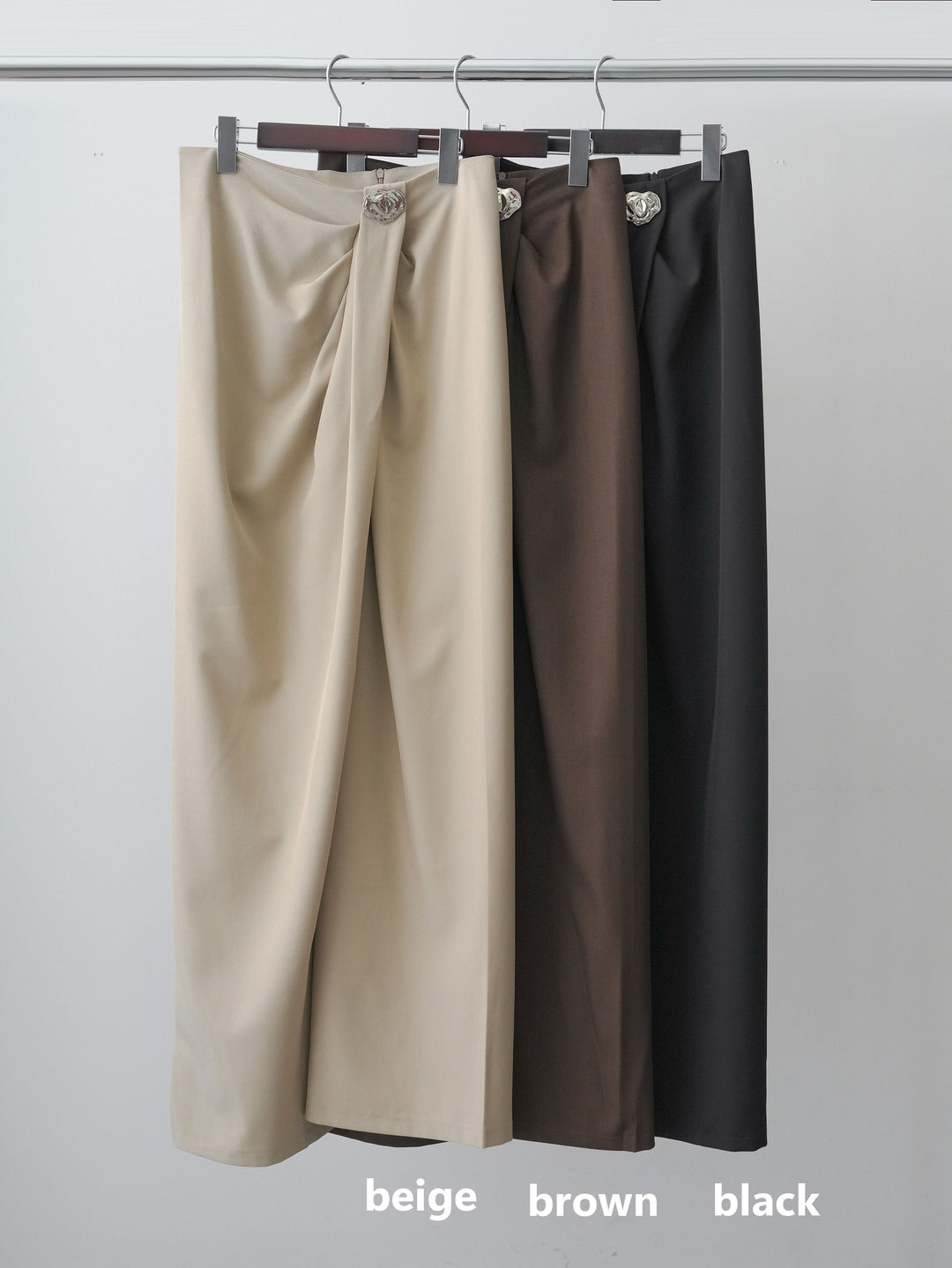 [SET]シルバーモチーフドレープパンツ+シルバーモチーフドレープパンツ(2set)