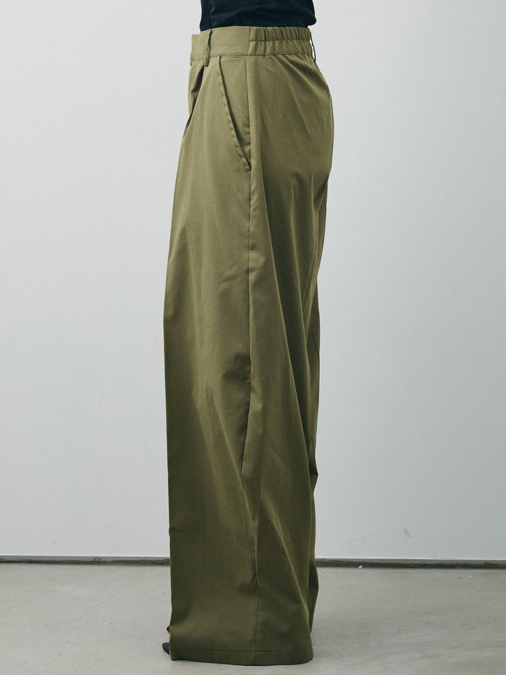 [予約]コクーンワイドチノパンツ/カーキ