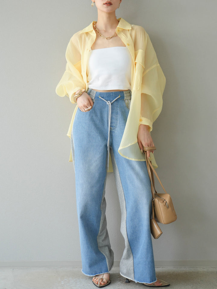 [予約]BIGポケットオーバーシアーシャツ/ライトイエロー